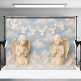 Lofaris Blue Sky Paradise Angles Light Cake Smash Backdrop